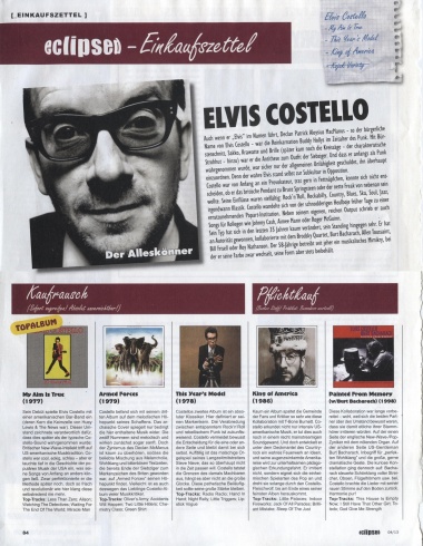 Eclipsed, April 2013 - The Elvis Costello Wiki