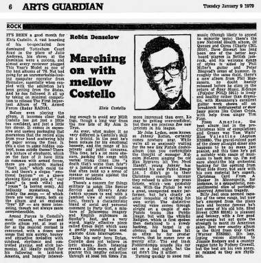 London Guardian, January 9, 1979 - The Elvis Costello Wiki