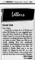 Letters page, LA Weekly, September 23-29, 1983